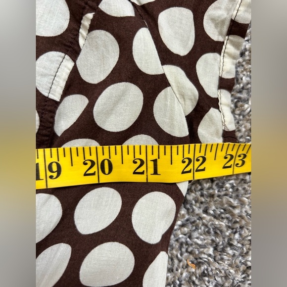 Cato WomenvBrown with off white polka dot pattern overcoat Size 16W - Picture 11 of 12